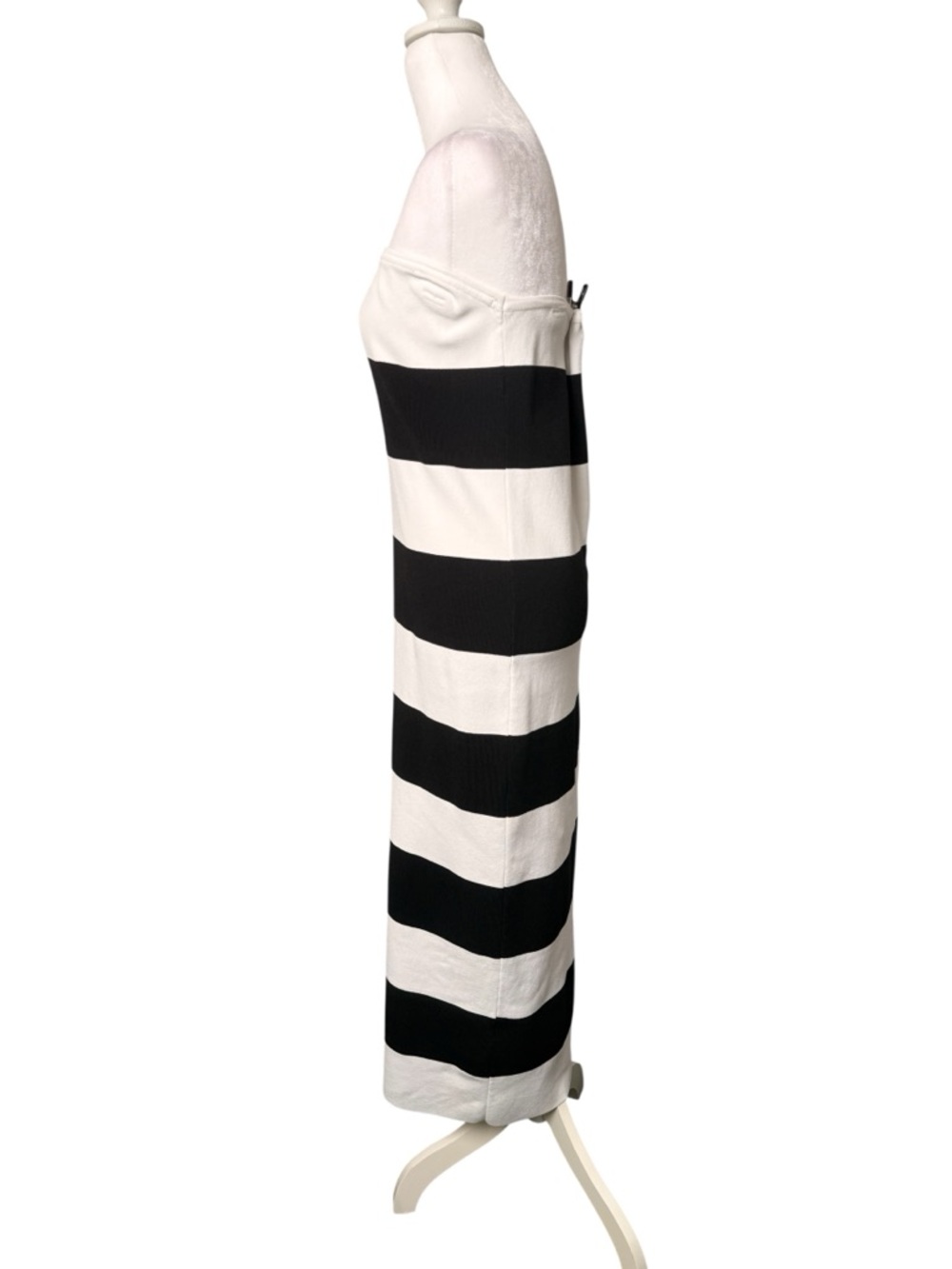 Bar III Strapless Black White Stripe Maxi Dress Size XL NWOT - Picture 3 of 6